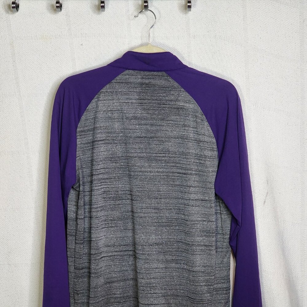 Levelwear Heather Grey w/Purple LS and Collar Poly Univ. of Washington Shacket M - Picture 12 of 16